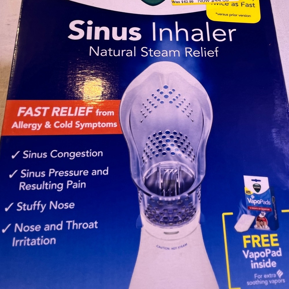 Vicks Sinus Inhaler Personal Steam Relief VIH200V4 White Open Box Item - Picture 2 of 10